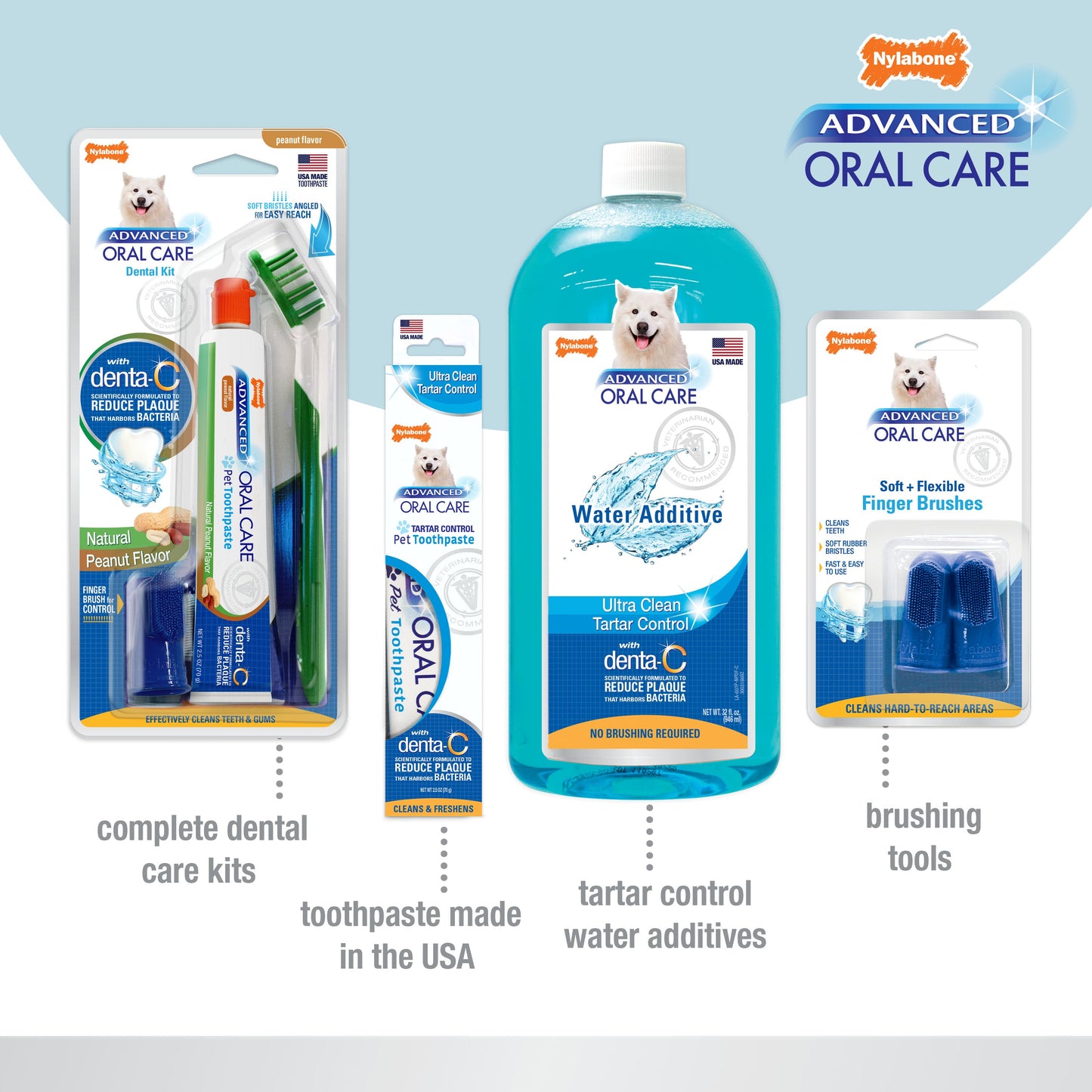 Nylabone Advanced Oral Care Cat Dental Kit Original, 1ea/2.5 oz 3 ct